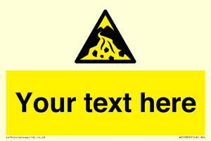 Custom Warning: Debris flow zone